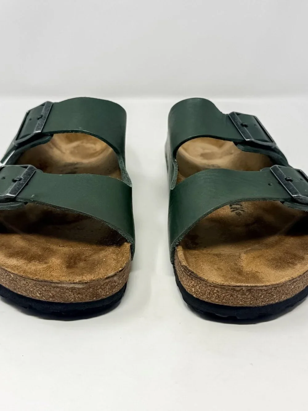 Birkenstock Unisex Arizona Oiled Leather Sandals Men's 9 / Women's 11 Green